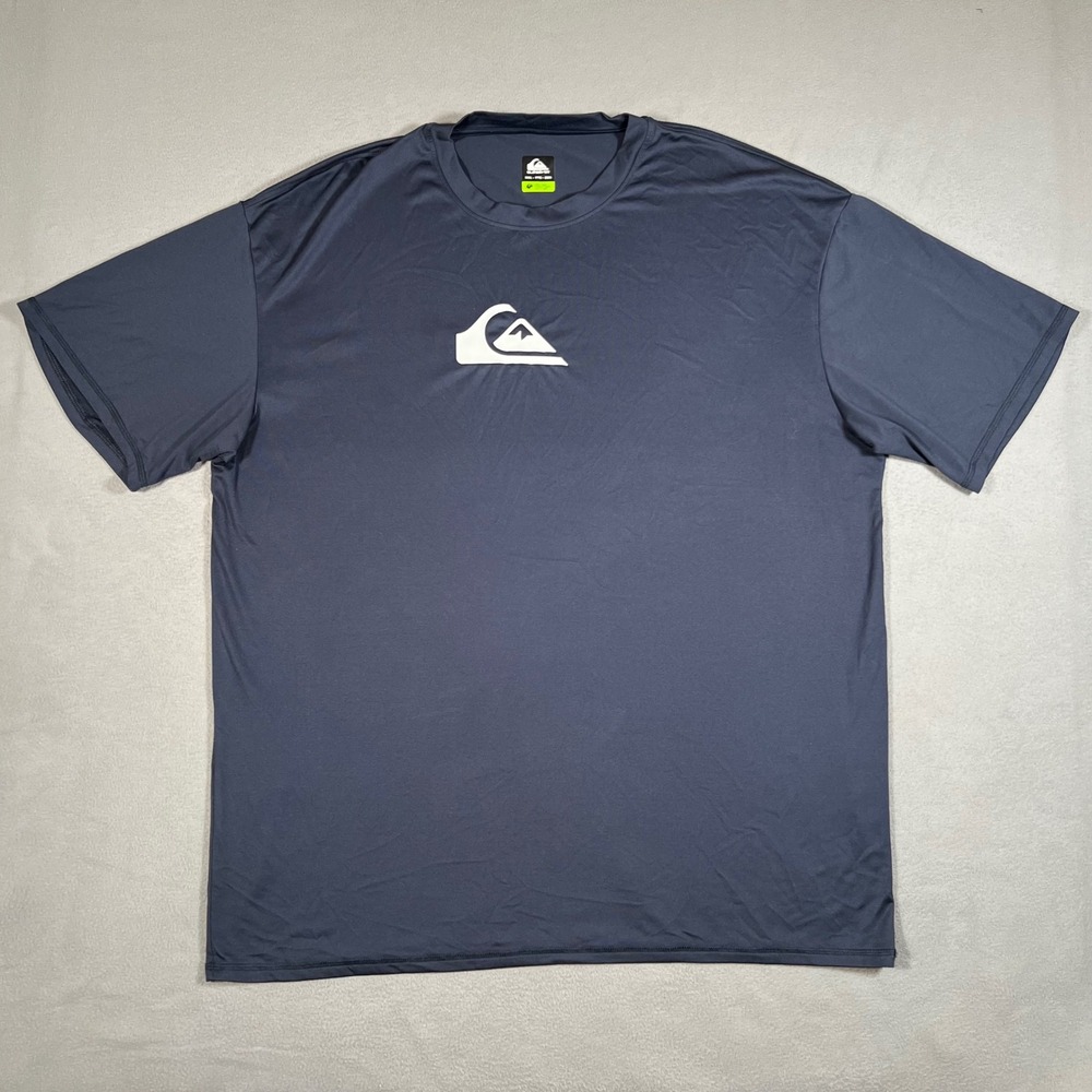 Quiksilver‎ Performance T-Shirt 3XL Mens Blue UPF 50+ Surf Activewear Stretch